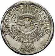 1 Testone - Annibale Albani Sede Vacante, Vatican City, 1730 reverse image