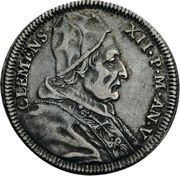 1 Testone - Clement XII PRAESIDIVM ET DECVS obverse image