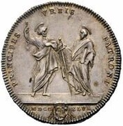 1 Testone - Benedict XIV, Vatican City, 1746 reverse image
