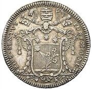 1 Testone - Pius VI Squared shield obverse image