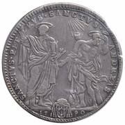 1 Testone - Pius VI Oval small shield, Vatican City, 1790 reverse image