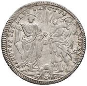 1 Testone - Pius VI Pointed shield, Vatican City, 1796 reverse image