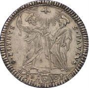 1 Testone - Pius VII St. Peter and Paul, Vatican City, 1802-1803 reverse image