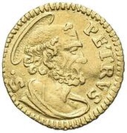 ½ Scudo d'Oro - Benedetto XIV St. Peter - Head, Vatican City, 1740-1751 reverse image