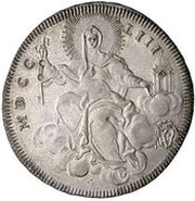 ½ Scudo - Benedict XIV Holy Mother Church, Vatican City, 1753-1754 reverse image