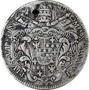 ½ Scudo - Pius VI Holy Mother Church - Ornate shield obverse image