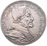 ½ Piastra - Innocent XII FIAT PAX IN VIRTVTE TVA - Bust obverse image