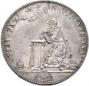 ½ Piastra - Innocent XII FIAT PAX IN VIRTVTE TVA - Bust, Vatican City, 1696-1697 reverse image
