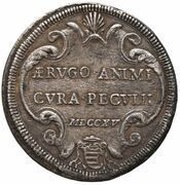 ½ Piastra - Clement XI, Vatican City, 1715 reverse image
