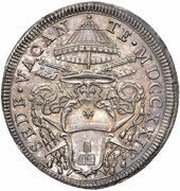 ½ Piastra - Annibale Albani Sede Vacante obverse image