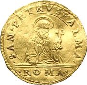 1 Scudo d'Oro - Innocent X, Vatican City, 1652-1653 reverse image