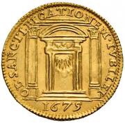 1 Scudo d'Oro - Clement X Holy Year, Vatican City, 1675 reverse image