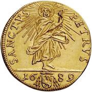 1 Scudo d'Oro - Alexander VIII, Vatican City, 1689 reverse image