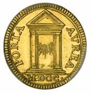 1 Scudo d'Oro - Innocent XII Holy Door, Vatican City, 1700 reverse image