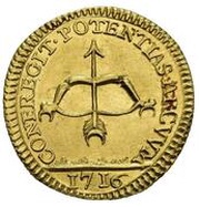 1 Scudo d'Oro - Clement XI, Vatican City, 1716 reverse image