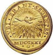 1 Scudo d'Oro - Annibale Albani Sede Vacante, Vatican City, 1721 reverse image