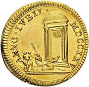 1 Scudo d'Oro - Benedict XIII, Vatican City, 1725 reverse image