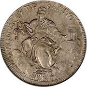 1 Scudo - Pio VII AVXILIVM DE SANCTO - Holy Mother Church, Vatican City, 1802-1807 reverse image