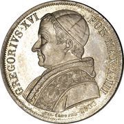 1 Scudo - Gregorio XVI LVMEN AD REVELATIONEM GENTIVM - Jesus obverse image