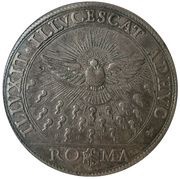 1 Piastra Sede Vacante, Vatican City, 1669 reverse image