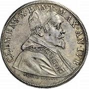 1 Piastra - Clemente X Jubilee - CLAVSIS FORIBVS VENIER ET DABIT PACEM - Bust obverse image