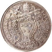 1 Piastra - Clemente X Jubilee - CLAVSIS FORIBVS VENIER ET DABIT PACEM - Papal arms obverse image