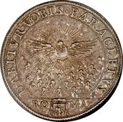 1 Piastra Sede Vacante, Vatican City, 1676 reverse image