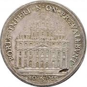 1 Piastra - Innocenzo XI PORTE INFERI NON PRÆVALEBVNT - St. Peter's Basilica, Vatican City, 1677 reverse image