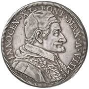 1 Piastra - Innocent XI DEXTERA TVA DOMINE PERCVSSIT INIMICVM; Without date obverse image
