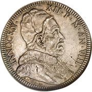 1 Piastra - Innocenzo XII GRATIA VOBIS ET PAX MVLTIPLICETVR - Peace of Ryswick, Vatican City, 1698 obverse image