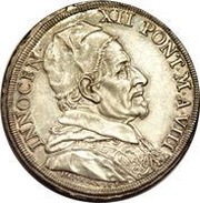 1 Piastra - Innocent XII EGREDIATVR POPVLVS ET COLLIGAT - Wheat Tax obverse image