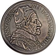 1 Piastra - Innocenzo XII VENTI MARE OBEDIVNT EI - Port of Anzio obverse image