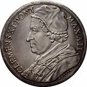 1 Piastra - Clemente XI DILEXI DECOREM DOMVS TVAE - Santa Maria in Trastevere obverse image