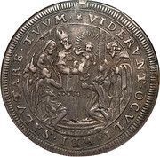 1 Piastra - Clemente XI VIDERVNT OCVLI MEI SALVTARE TVVM - Jesus, Vatican City, 1704 reverse image