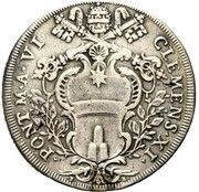 1 Piastra - Clemente XI Christmas mass; Shell obverse image