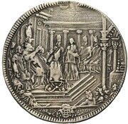 1 Piastra - Clemente XI Christmas mass; Shell, Vatican City, 1706 reverse image