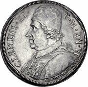 1 Piastra - Clemente XI obverse image
