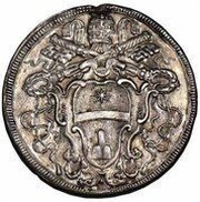 1 Piastra - Clemente XI, Vatican City, 1715 reverse image