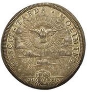 1 Piastra - Sede Vacante, Vatican City, 1724 reverse image