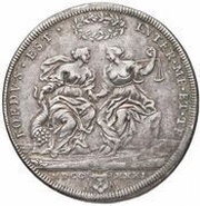 1 Piastra - Clement XII, Vatican City, 1731 reverse image