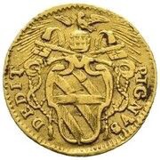 ½ Zecchino - Clement XII, Vatican City, 1739 reverse image