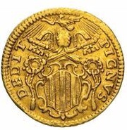 ½ Zecchino - Benedict XIV DEDIT PIGNVS, Vatican City, 1740 reverse image