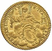 ½ Zecchino - Clement XIV, Vatican City, 1769 reverse image