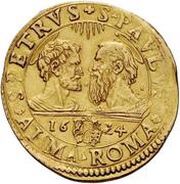 1 Doppia - Urban VIII, Vatican City, 1624 reverse image