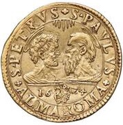 1 Doppia - Urban VIII, Vatican City, 1624 reverse image