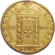 1 Doppia - Innocent X Jubilee, Vatican City, 1651 reverse image