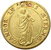 1 Doppia - Clement IX, Vatican City, 1667-1669 reverse image