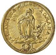 2 Scudi d'Oro - Clemente XI, Vatican City, 1709 reverse image
