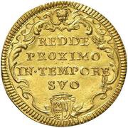 1 Doppia - Clement XI, Vatican City, 1710 reverse image