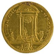 1 Doppia - Benedict XIII Jubilee, Vatican City, 1725 reverse image